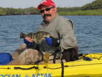 Scott S with Spotted Bass in Magdalena Bay