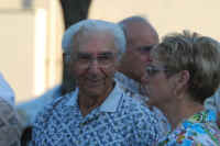 Members enjoying the good weather and good conversation at the July meeting