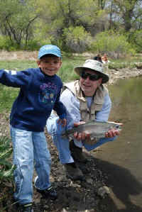 Happy Fishermen at Tait Ranch Trout Pond